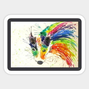 Colourful Rainbow Badger Sticker